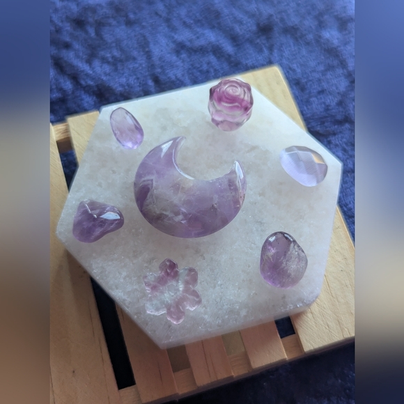 ☪️✨ Ultimate Tranquil Crown Plate ☮️ Heady Third Eye healing Gemstone Crystals - Picture 4 of 11